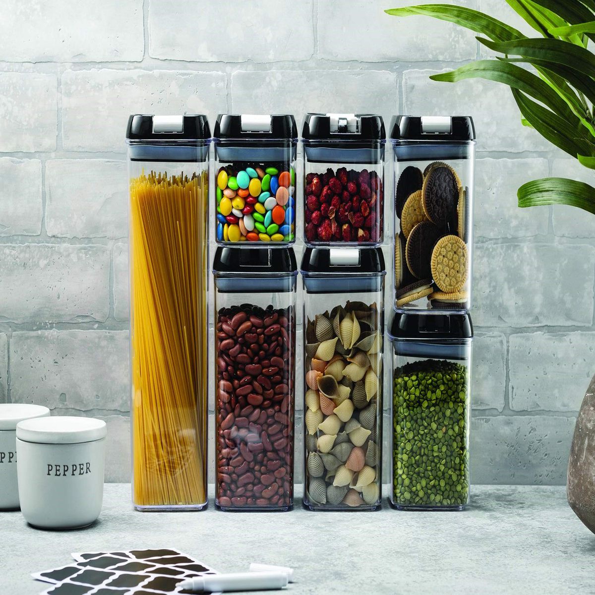 Small Food Container Lock Compact - 7 Piece Easy Lock Food Storage Containers – Homestylez