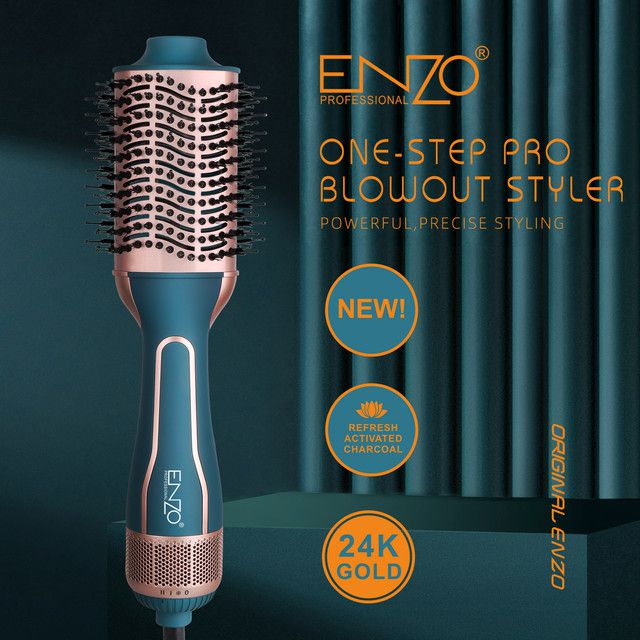 Enzo Pro One-Step Hair Dryer & Blowout Styler with Moluoge Oil