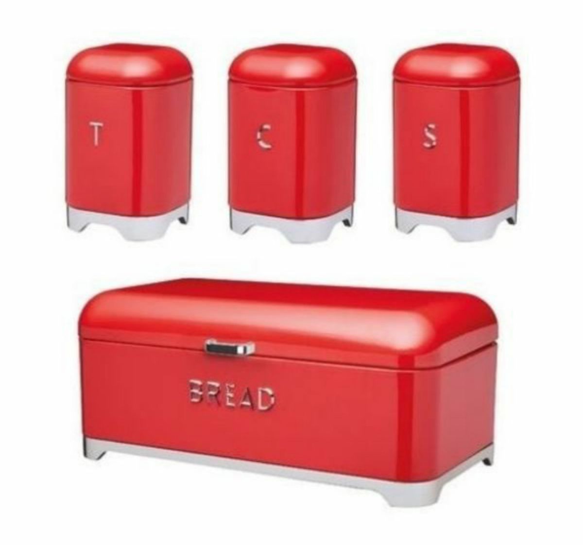 Homepro - 4pc Modern Bread Bin Canister Set