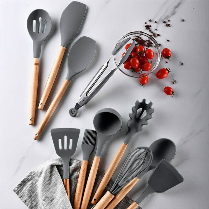 HomePro - 12 Piece Silicone Kitchen Cookware Utensil Set