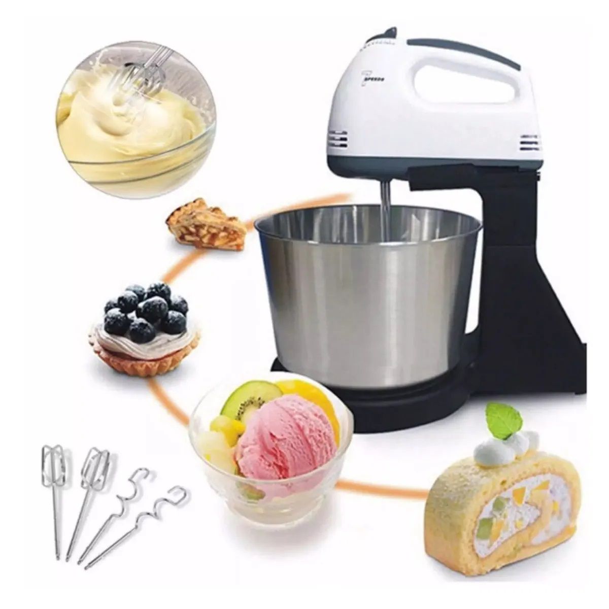 RAF 7 Speed Hand Mixer With Bowl