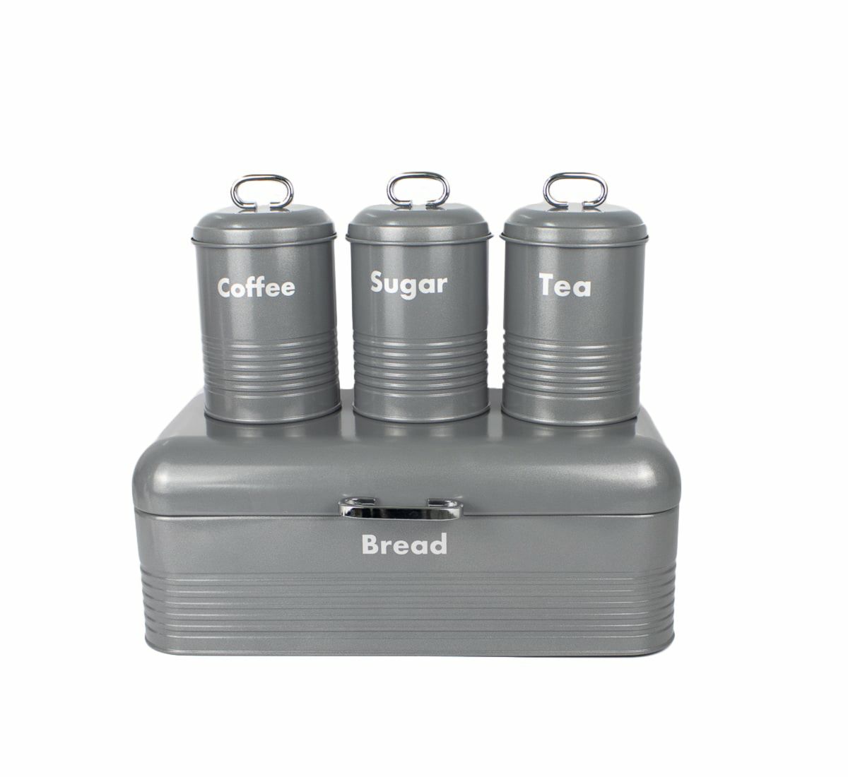 Homepro - 4pc Retro Bread Bin Canister Set