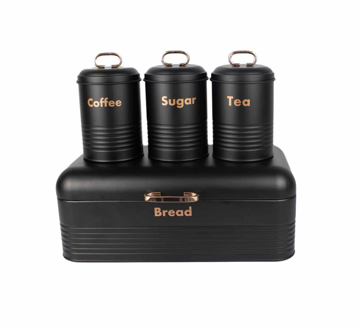 Homepro - 4pc Retro Bread Bin Canister Set