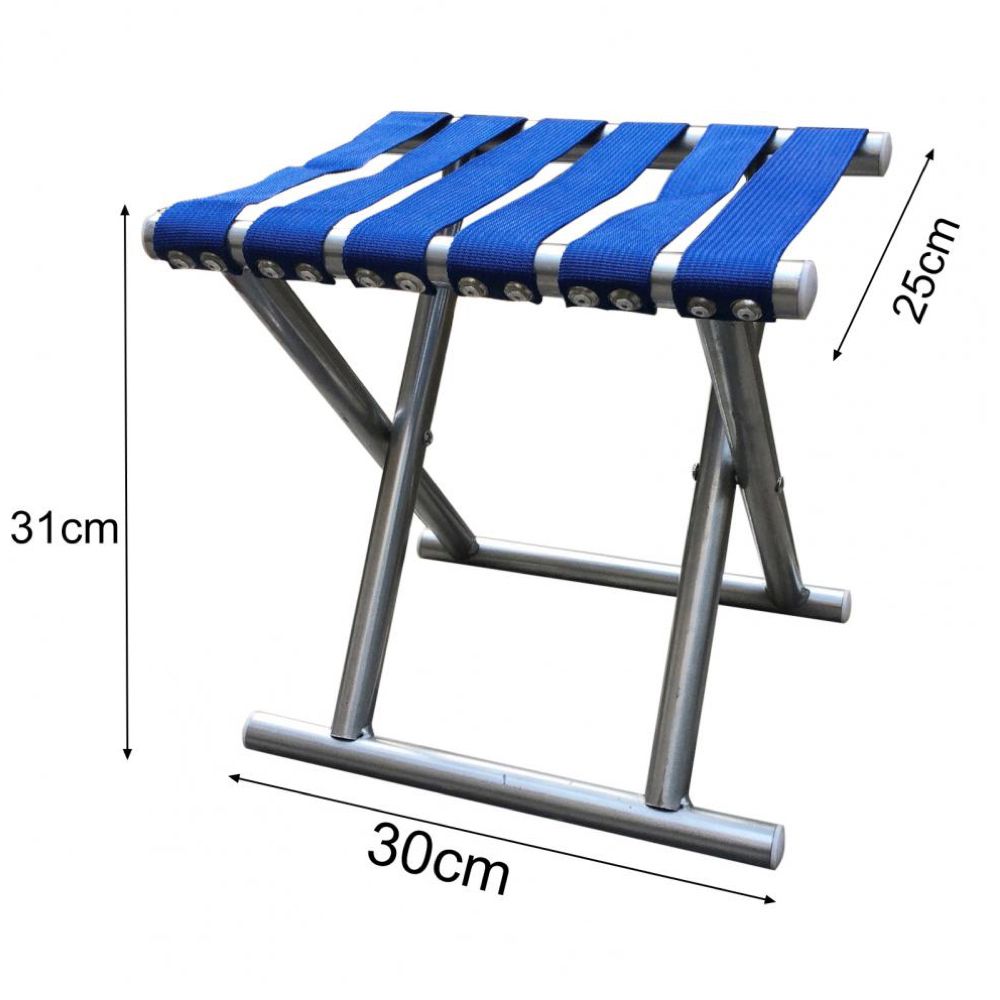 Shayd - Camping Portable Folding Chair Stool Set of 2 (31x30x25cm)