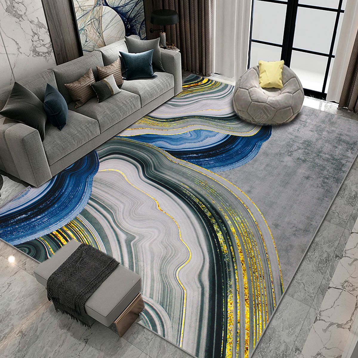 Modern Style Rug Nu Dekor - 3D Modern Design Rug - 200 x 150cm – Homestylez