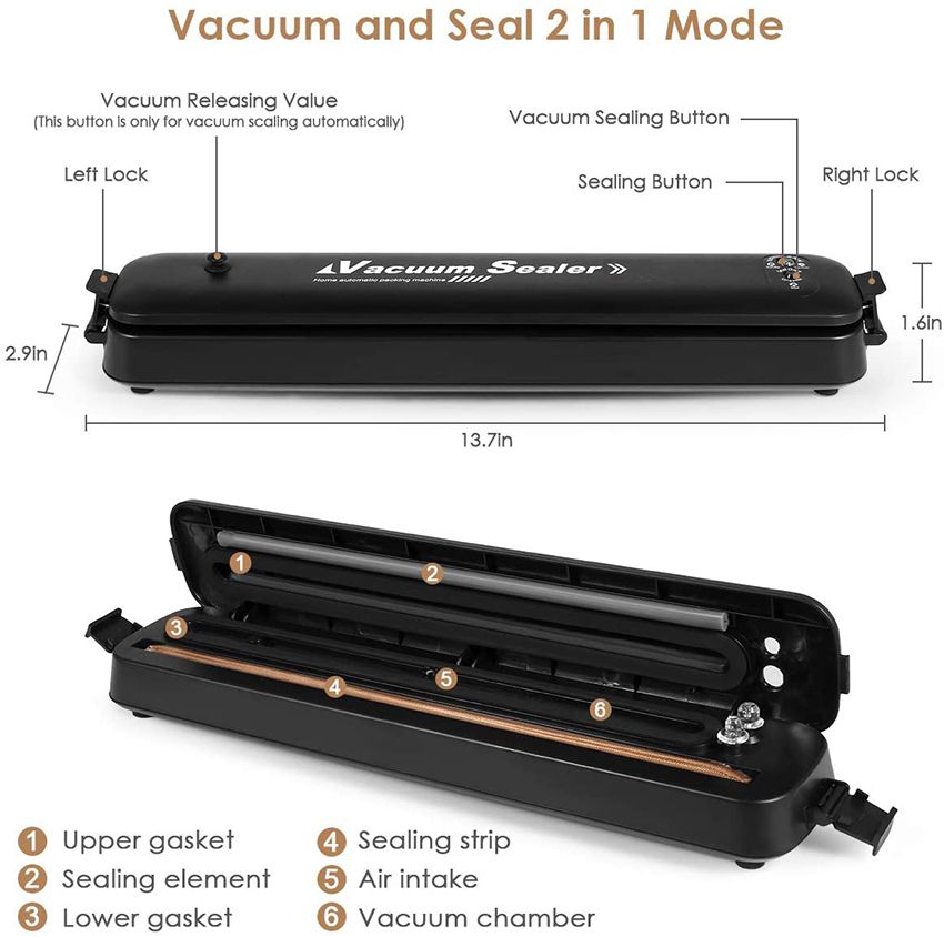 Homepro - 2 in 1 Smart Vacuum Sealer