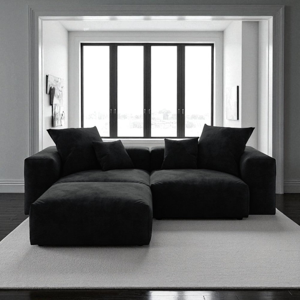 Nu Dekor - Corduroy 2 Seater Corner Couch