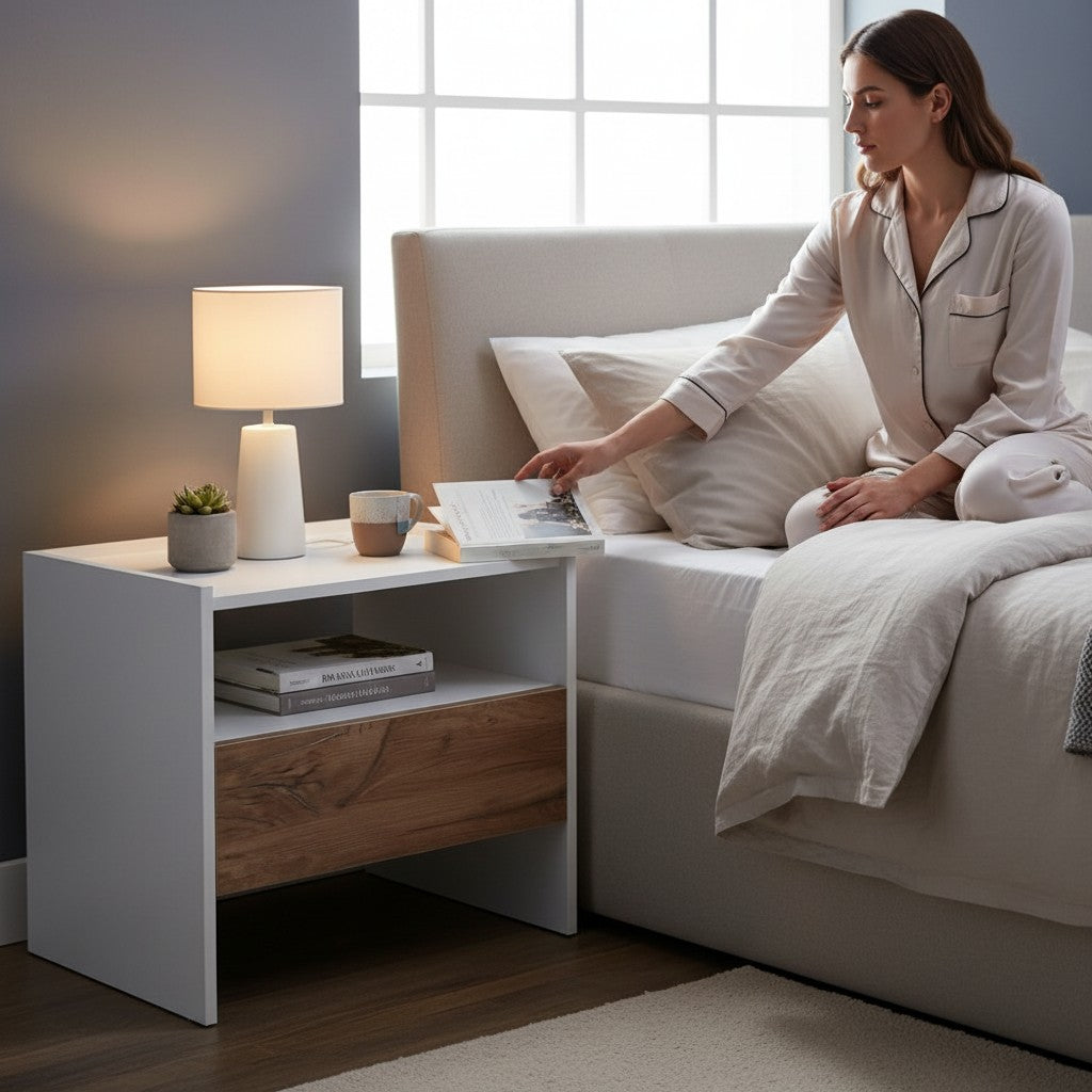 Nu Dekor - 2 Tone Anchor Bedside Pedestal