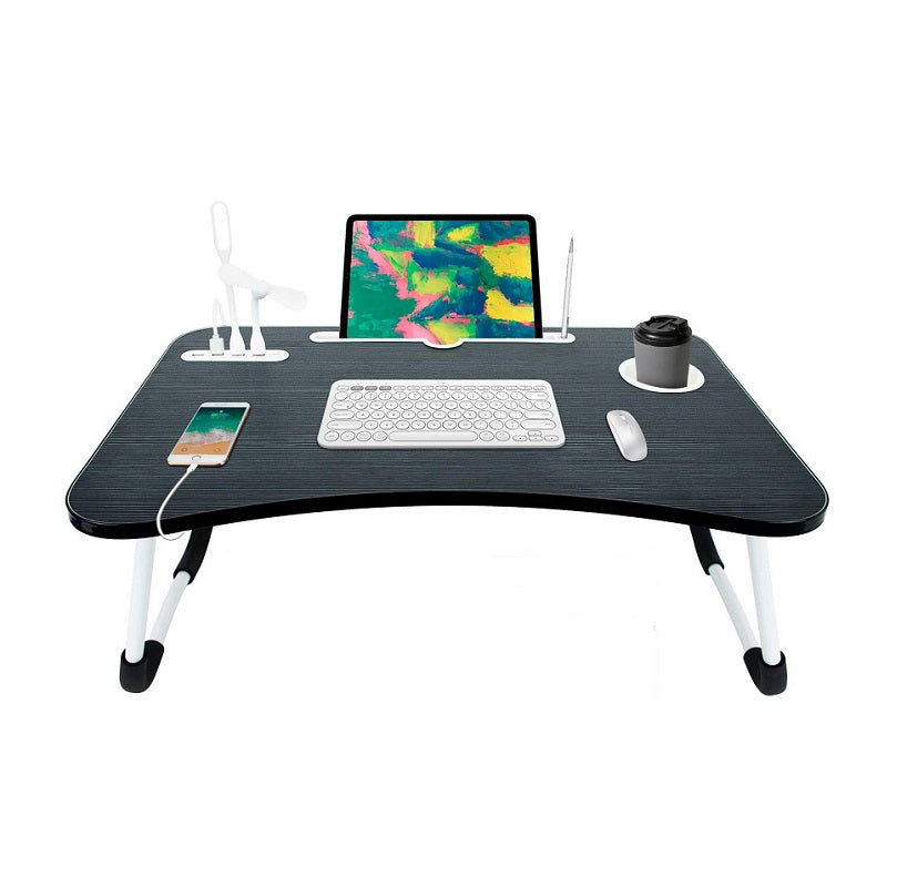 iTech - Portable Foldable Laptop Stand/Holder Desk With 4 USB Ports