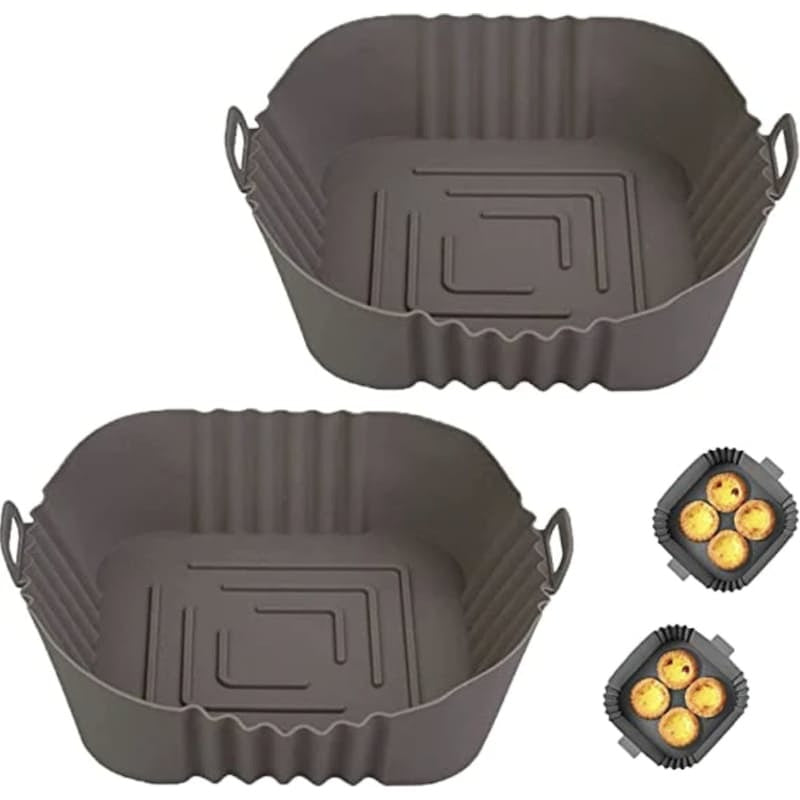 4x 20cm Square Silicone Air Fryer Liners