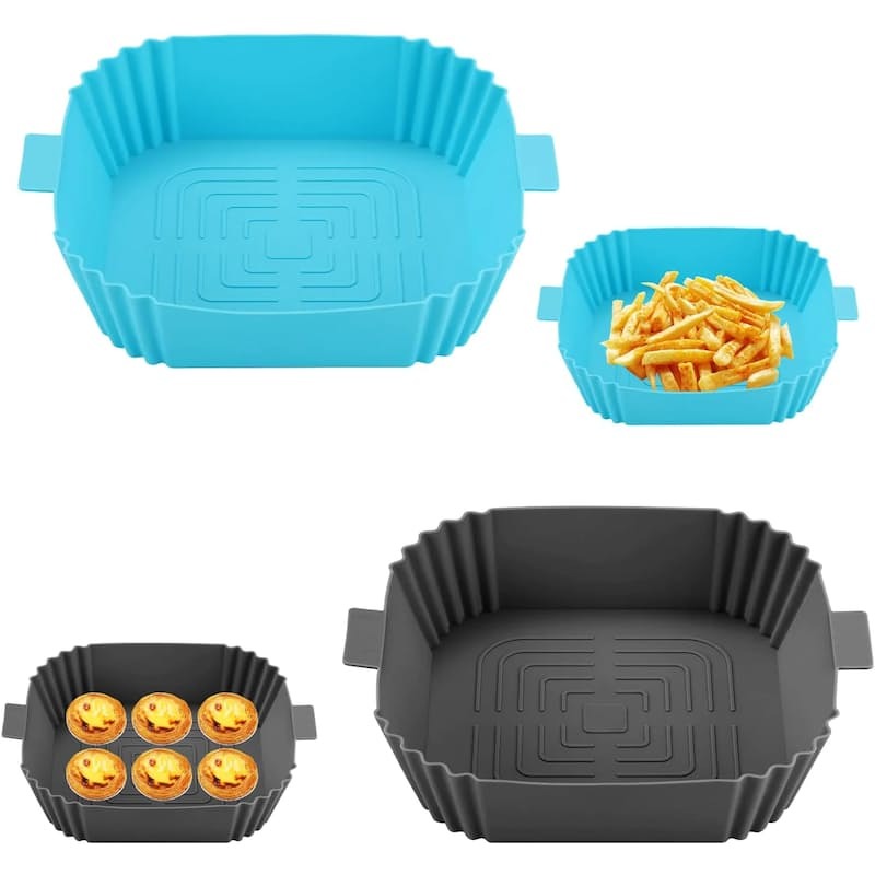 4x 20cm Square Silicone Air Fryer Liners