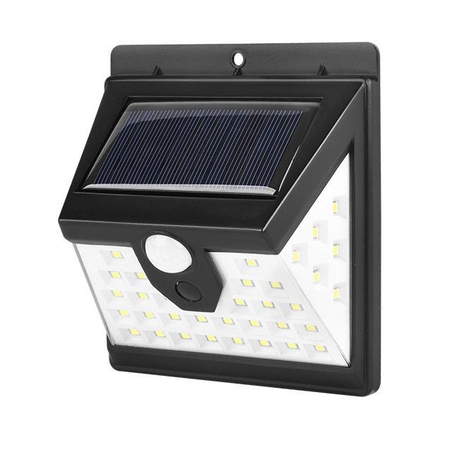 Birghta - 60W Solar Powered Motion Sensor Wall Light - Set of 4