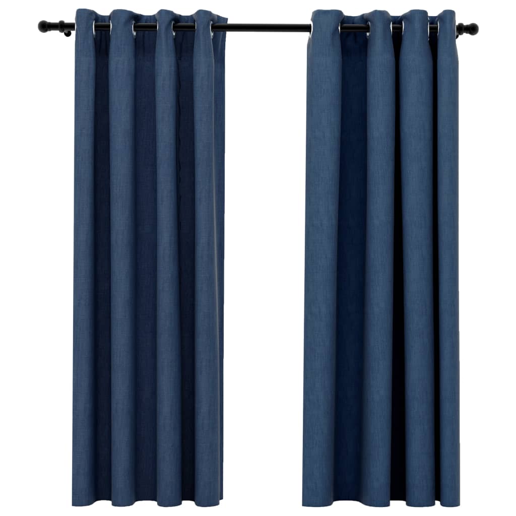 Nu Dekor - 3m Canvas Block Out Eyelet Curtains