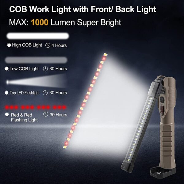 Brighta - 3600mAh Rechargeable Folding LED Work Light - Set of 2