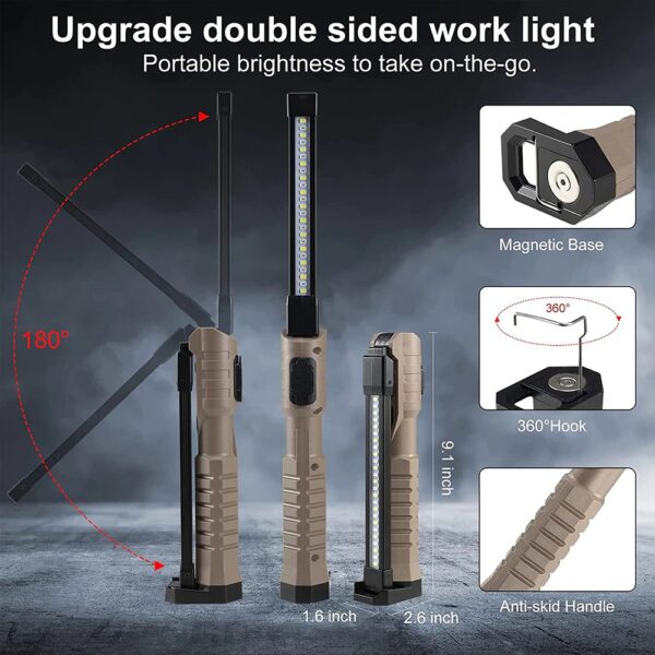 Brighta - 3600mAh Rechargeable Folding LED Work Light - Set of 2