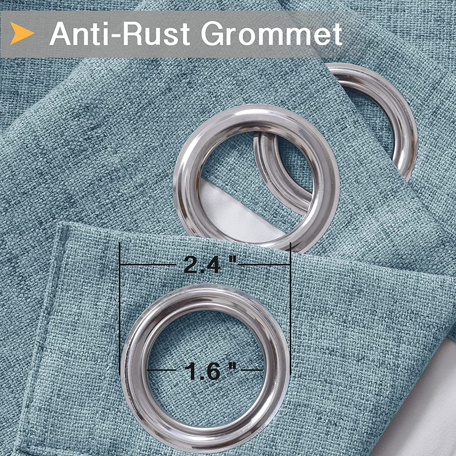 Nu Dekor - 3m Canvas Block Out Eyelet Curtains