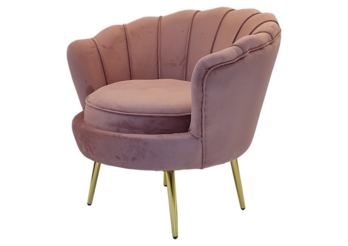 Nu Dekor - Tulip Velvet Single Seater Chair