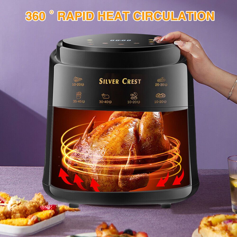 Silver Crest 8L Smart Air Fryer With Digital Touch + FREE Silicone Liner