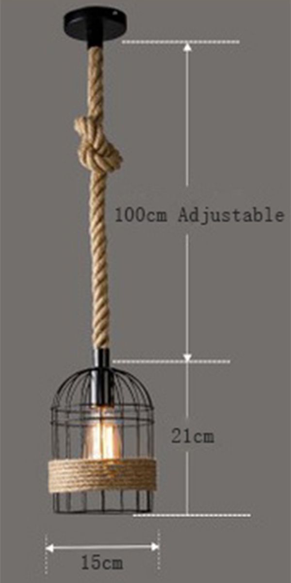 Nu Dekor - Birdcage Rope Style Single Pendant Light